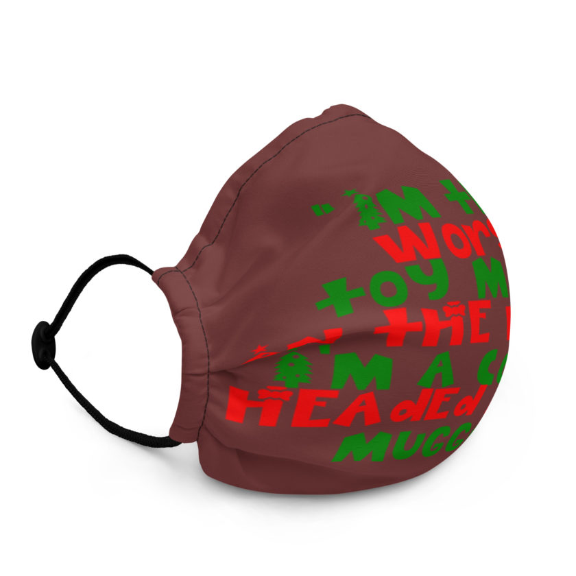 I'm the worst toy maker in the world. I'm a cotton headed ninny muggins -Buddy the Elf, Elf Premium face mask - Image 2