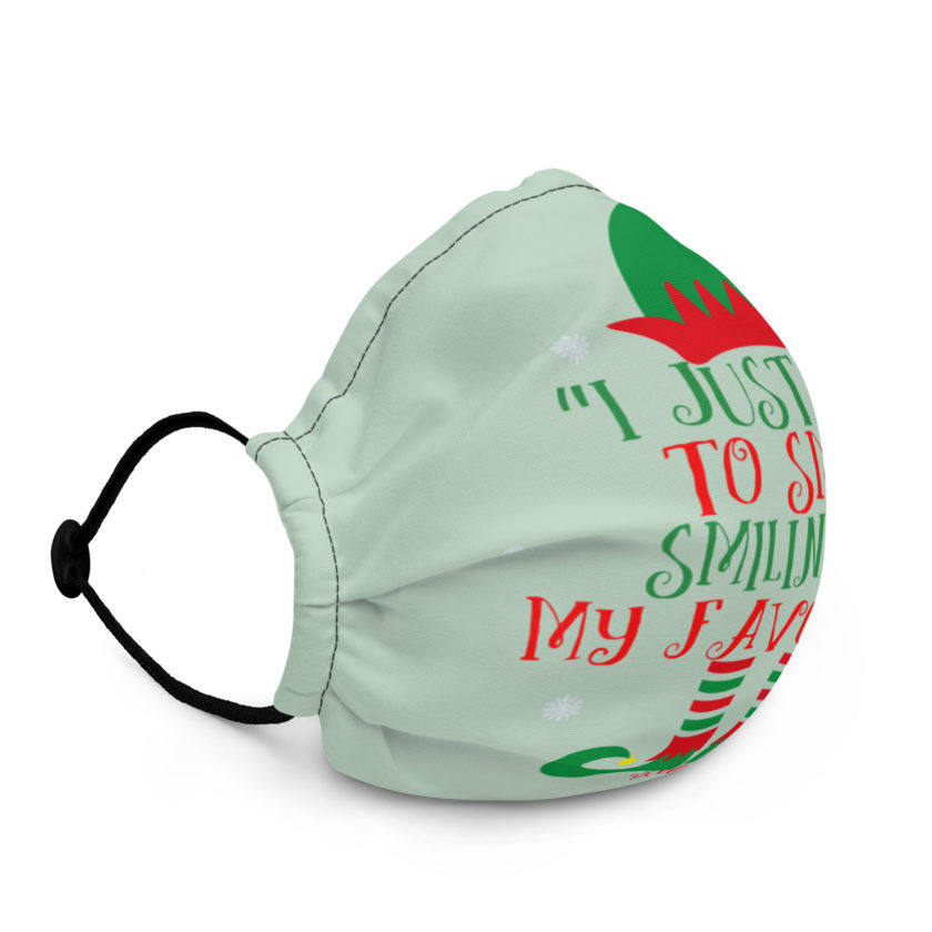 I just like to smile. Smiling is my favorite -Buddy the Elf, Elf Premium face mask - Image 2