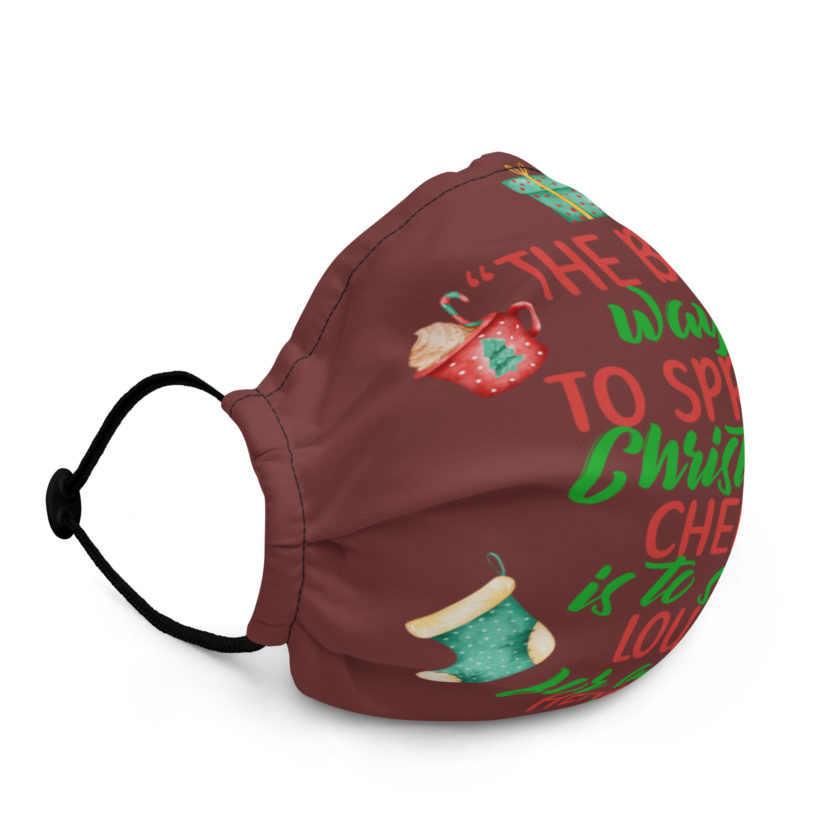 The best way to spread Christmas cheer is to sing loud for all to hear! -Buddy the Elf, Elf Premium face mask - Image 2