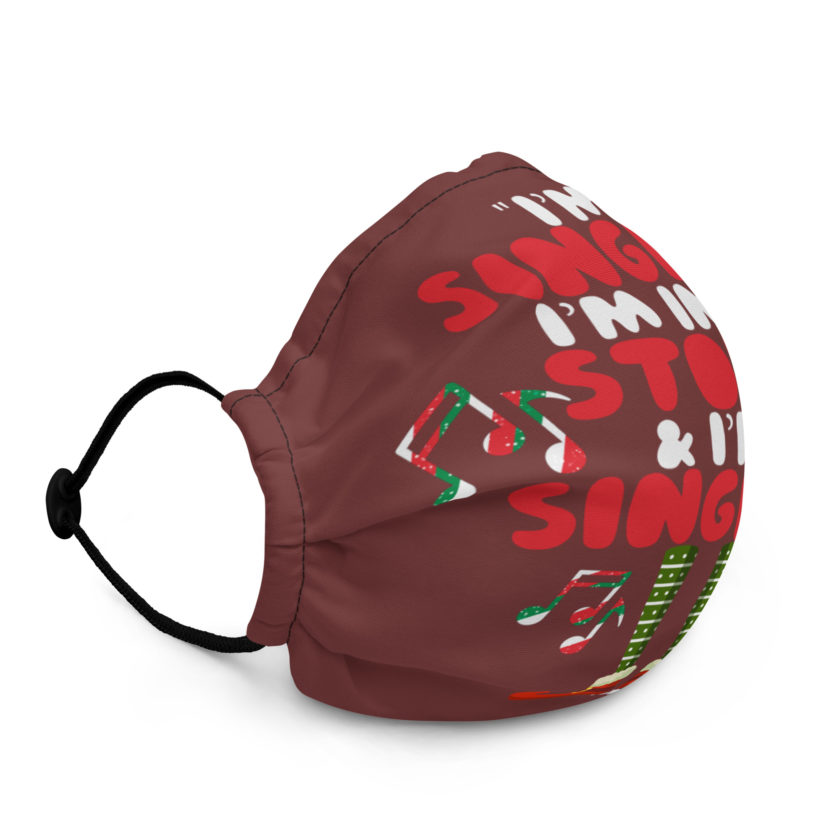 I'm singing! I'm in a store and I'm singing! -Buddy the Elf, Elf Premium face mask - Image 2