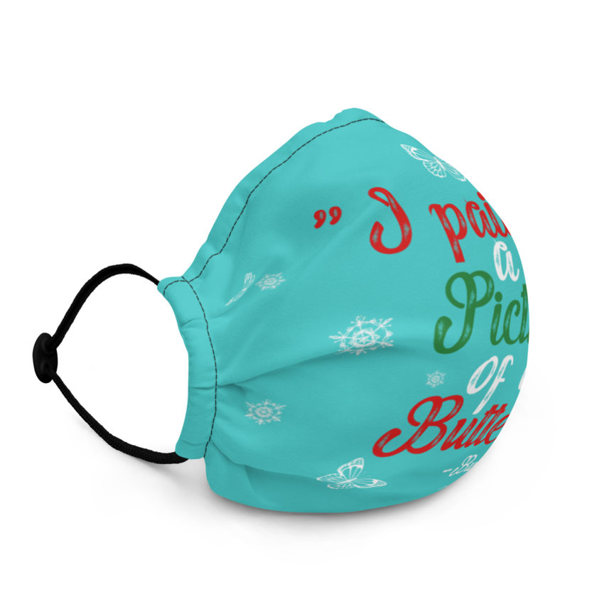 I painted a picture of a Butterfly! -Buddy the Elf, Elf Premium face mask - Image 2