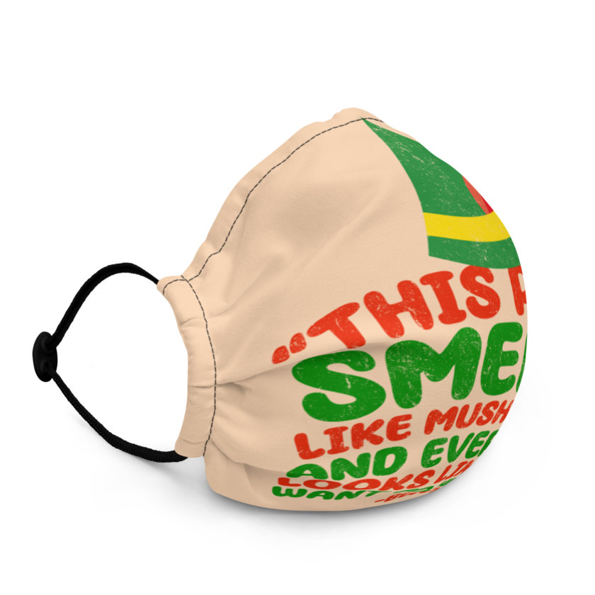 This place smells like mushrooms and everyone looks like they want to hurt me.	Buddy the Elf	elf Premium face mask - Image 2