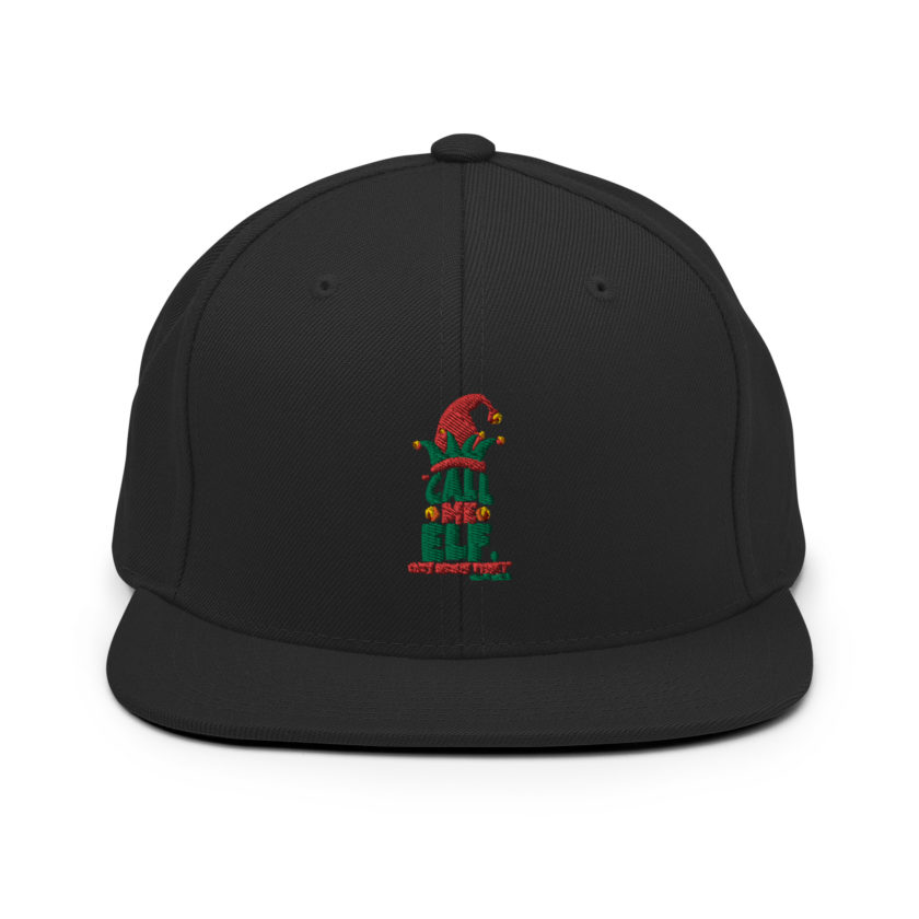 Call me elf, one more time! -Miles Finch, Elf Snapback Hat - Image 3