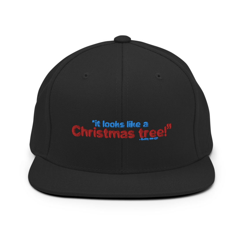 It looks like a Christmas tree! -Buddy the Elf, Elf Snapback Hat - Image 3