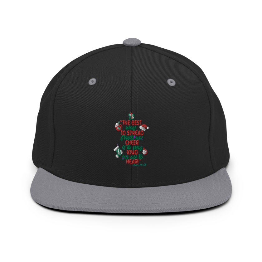 The best way to spread Christmas cheer is to sing loud for all to hear! -Buddy the Elf, Elf Snapback Hat - Image 6