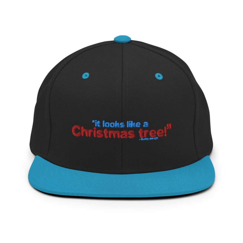 It looks like a Christmas tree! -Buddy the Elf, Elf Snapback Hat - Image 5