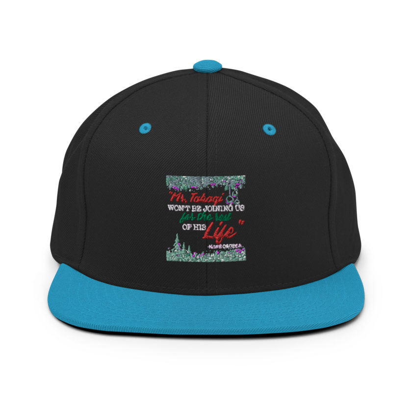 "Mr. Takagi Won't Be Joining Us For The Rest Of His Life." -Hans Gruber, Die Hard Snapback Hat - Image 5