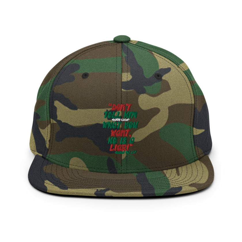 Don't tell him  what you want, he is a liar! -Buddy the Elf, Elf Snapback Hat - Image 13