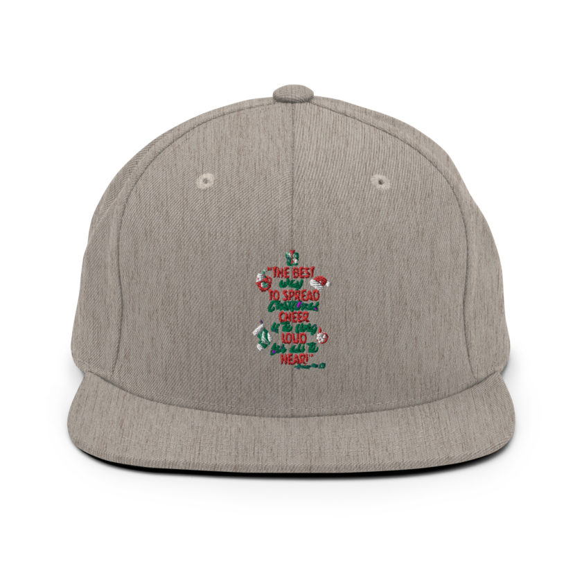 The best way to spread Christmas cheer is to sing loud for all to hear! -Buddy the Elf, Elf Snapback Hat - Image 19