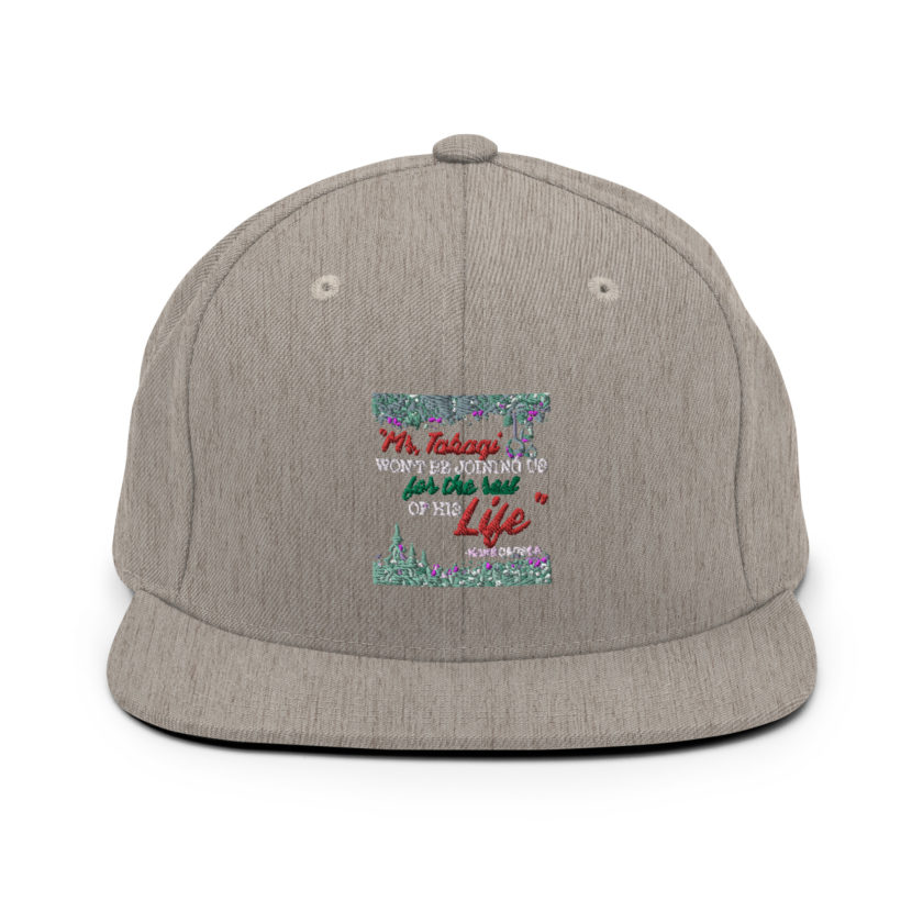 "Mr. Takagi Won't Be Joining Us For The Rest Of His Life." -Hans Gruber, Die Hard Snapback Hat - Image 19