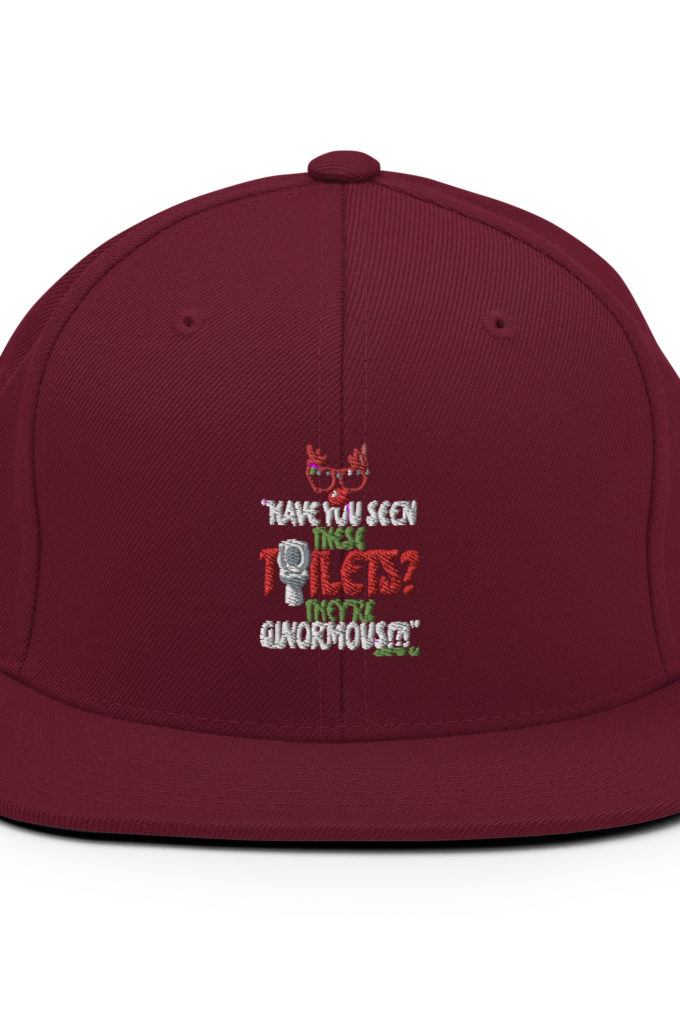 Have you seen these toilets? They're GINORMOUS!?! -Buddy the Elf, Elf Snapback Hat