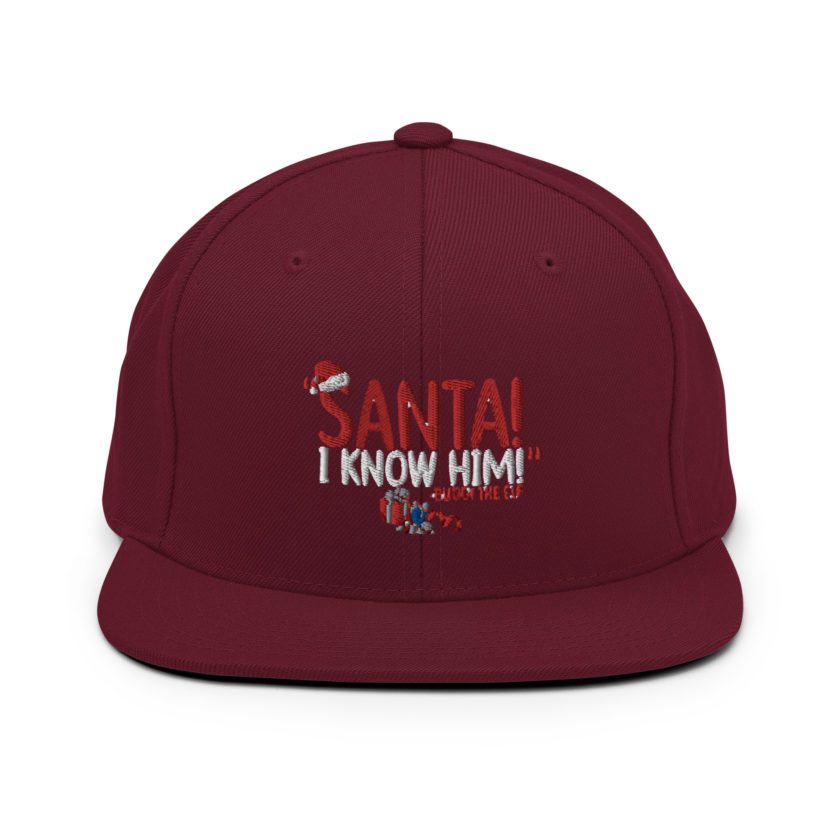 Santa! I know him! -Buddy the Elf, Elf Snapback Hat - Image 8