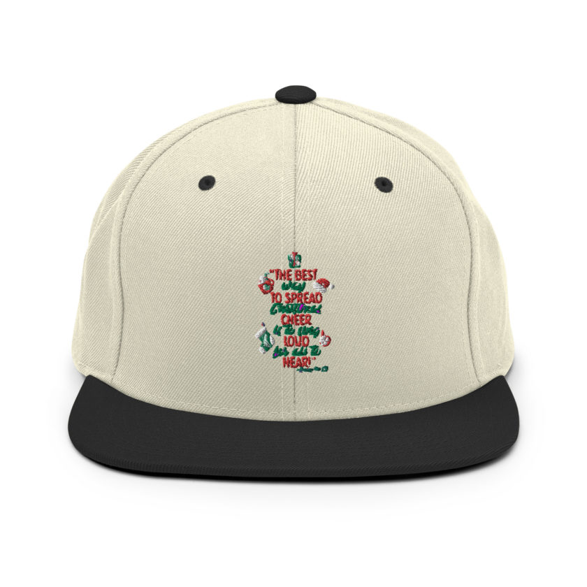 The best way to spread Christmas cheer is to sing loud for all to hear! -Buddy the Elf, Elf Snapback Hat - Image 20