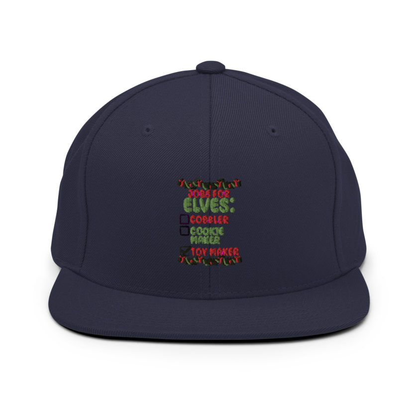 Jobs for elves: cobbler, cookie maker, toy maker - Elf Snapback Hat - Image 10