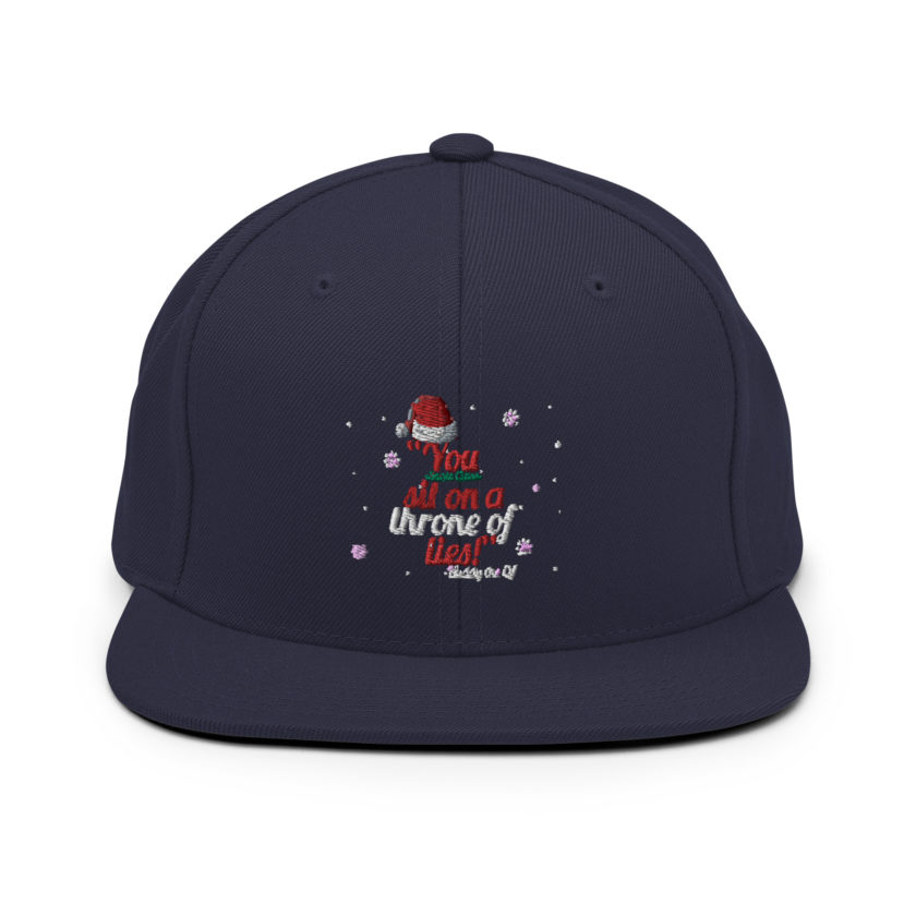 You  sit on a throne of lies! -Buddy the Elf, Elf Snapback Hat - Image 9