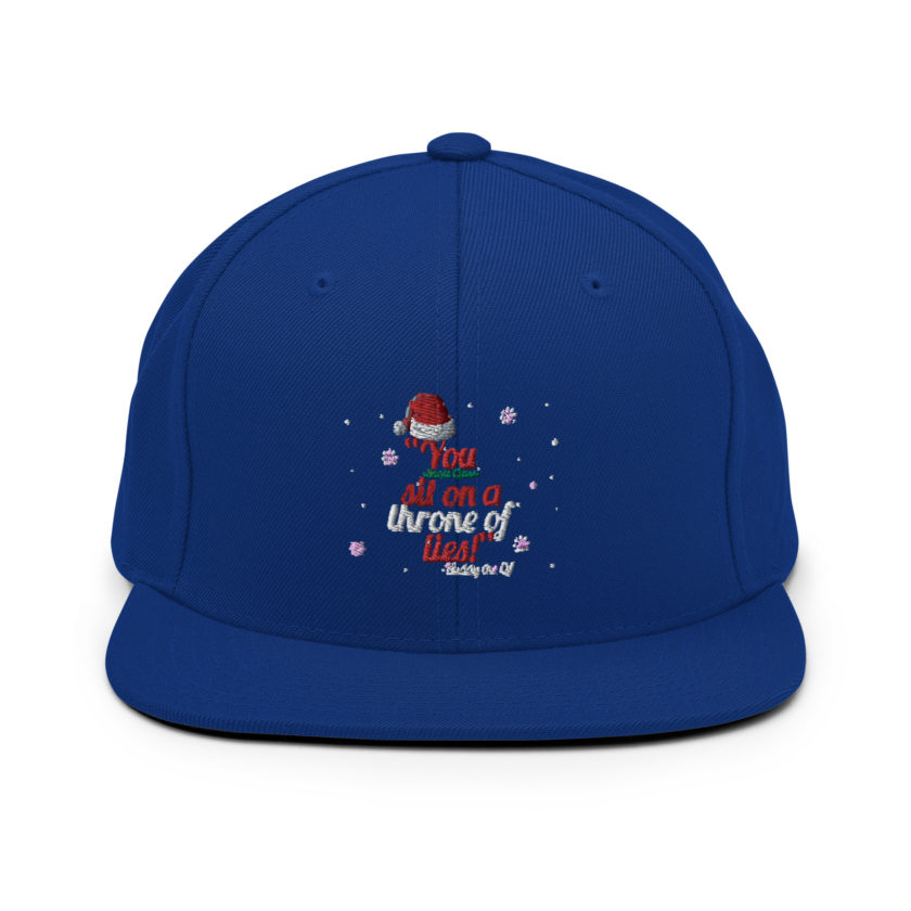 You  sit on a throne of lies! -Buddy the Elf, Elf Snapback Hat - Image 8