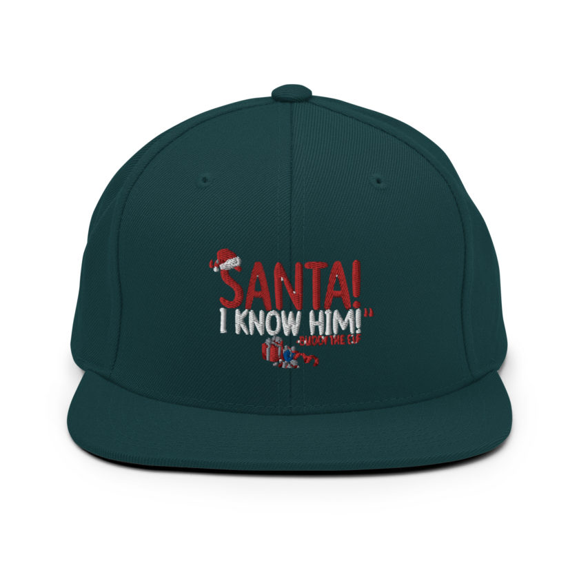 Santa! I know him! -Buddy the Elf, Elf Snapback Hat - Image 11