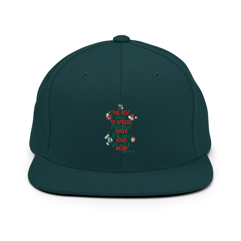 The best way to spread Christmas cheer is to sing loud for all to hear! -Buddy the Elf, Elf Snapback Hat - Image 11