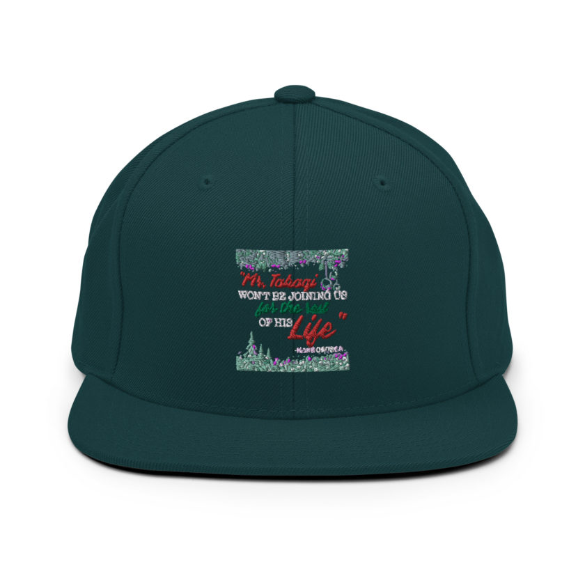 "Mr. Takagi Won't Be Joining Us For The Rest Of His Life." -Hans Gruber, Die Hard Snapback Hat - Image 11