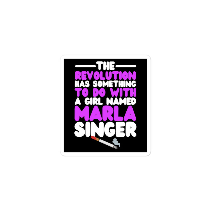 The revolution has something to do with a girl named Marla Singer -Fight Club Bubble-free stickers - Image 2