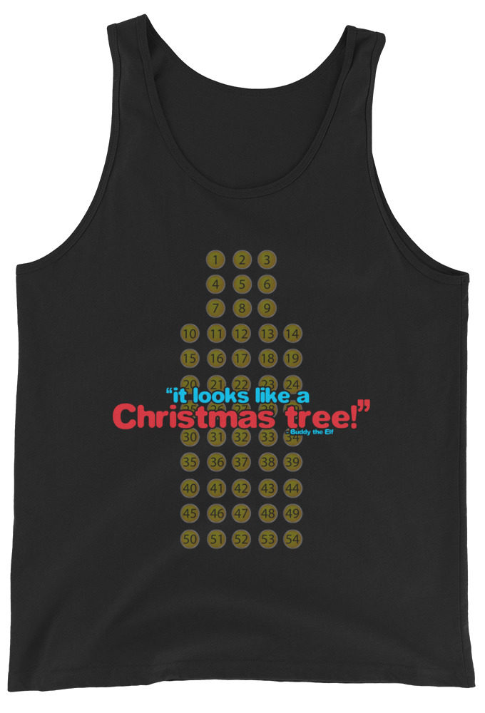 It looks like a Christmas tree! -Buddy the Elf, Elf Unisex Tank Top