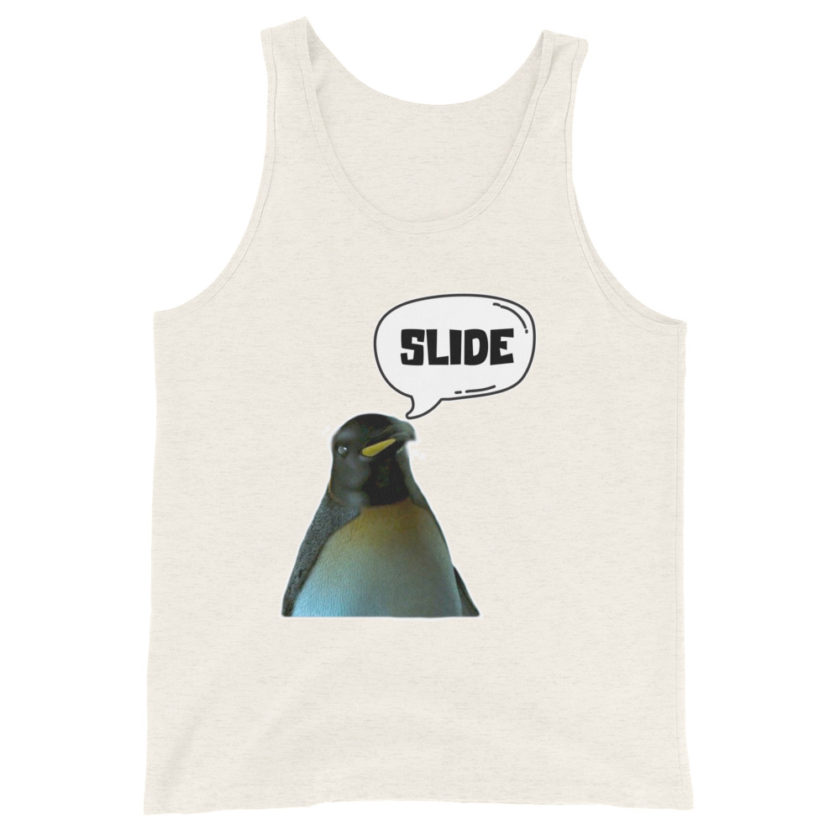 Slide - Penguin Fight Club Unisex Tank Top - Image 9