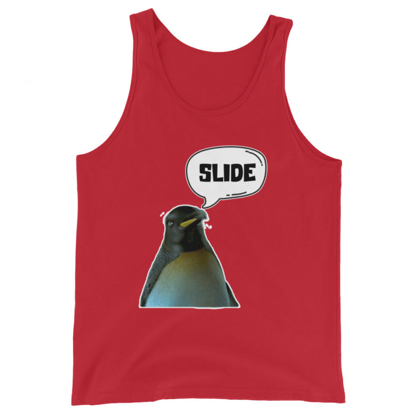 Slide - Penguin Fight Club Unisex Tank Top - Image 3