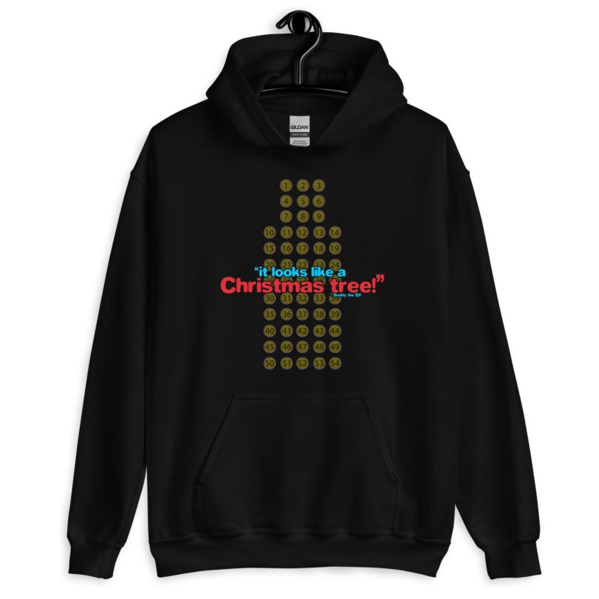 It looks like a Christmas tree! -Buddy the Elf, Elf Unisex Hoodie - Image 2