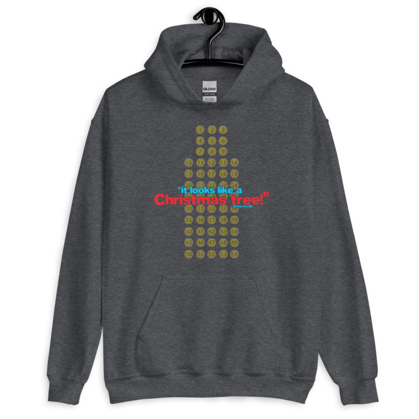 It looks like a Christmas tree! -Buddy the Elf, Elf Unisex Hoodie - Image 4