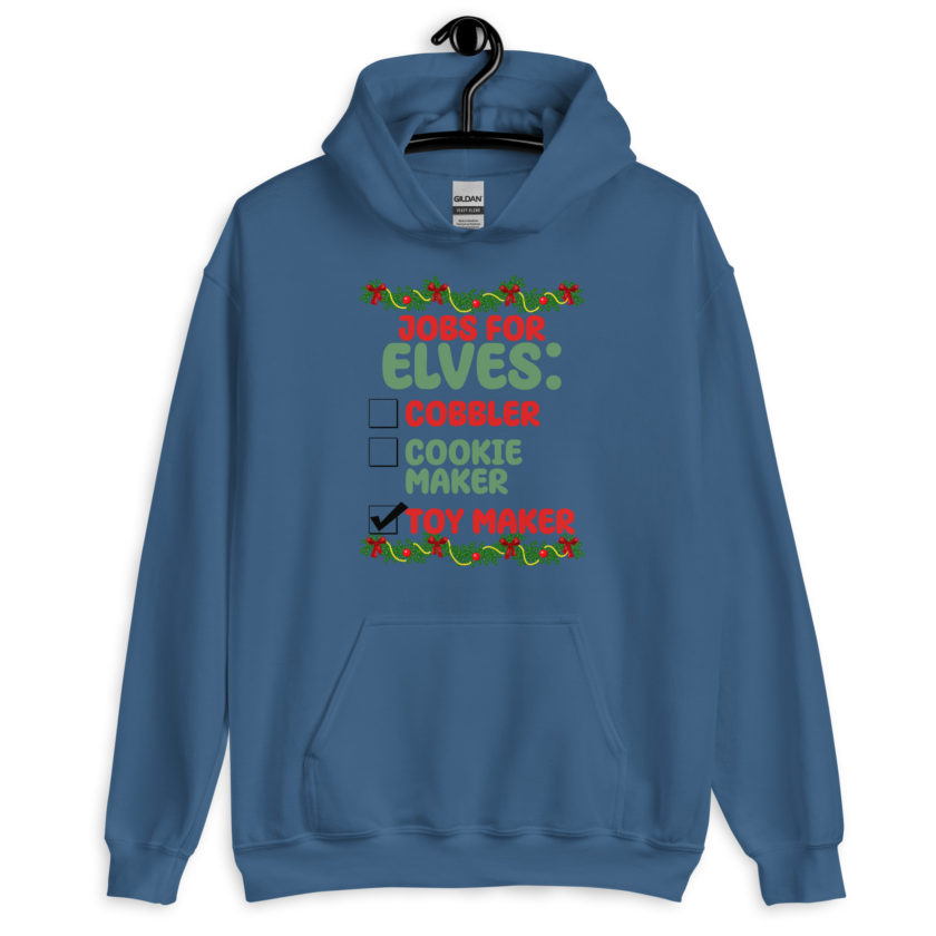 Jobs for elves: cobbler, cookie maker, toy maker - Elf Unisex Hoodie - Image 4
