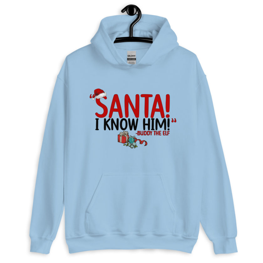Santa! I know him! -Buddy the Elf, Elf Unisex Hoodie - Image 6
