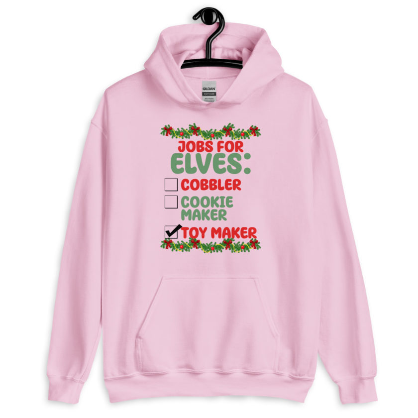 Jobs for elves: cobbler, cookie maker, toy maker - Elf Unisex Hoodie - Image 8