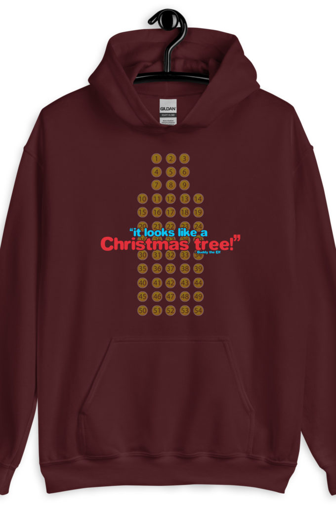 It looks like a Christmas tree! -Buddy the Elf, Elf Unisex Hoodie