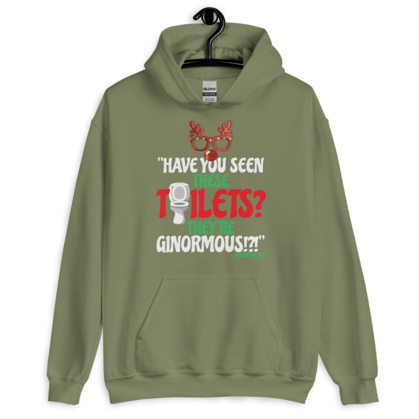Have you seen these toilets? They're GINORMOUS!?! -Buddy the Elf, Elf Unisex Hoodie - Image 7