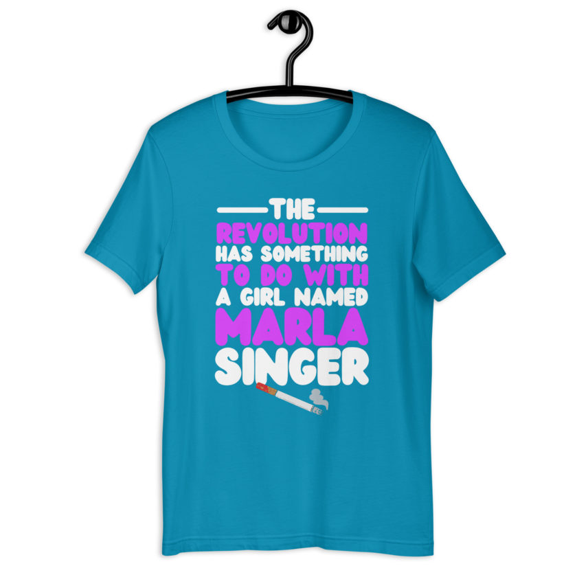 The revolution has something to do with a girl named Marla Singer -Fight Club Unisex t-shirt - Image 10
