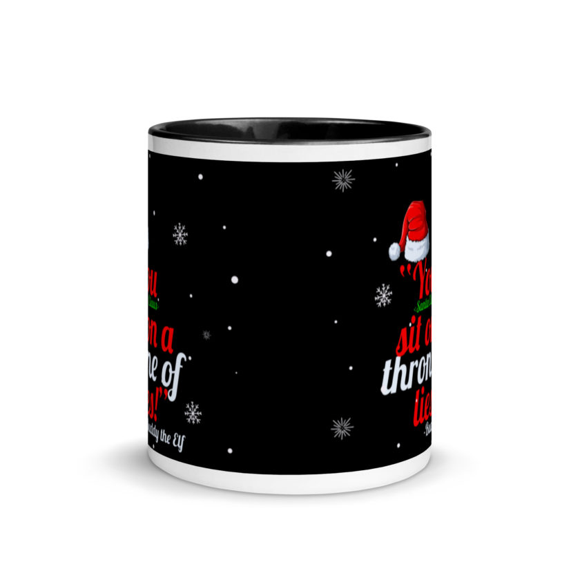 You  sit on a throne of lies! -Buddy the Elf, Elf Mug with Color Inside - Image 3