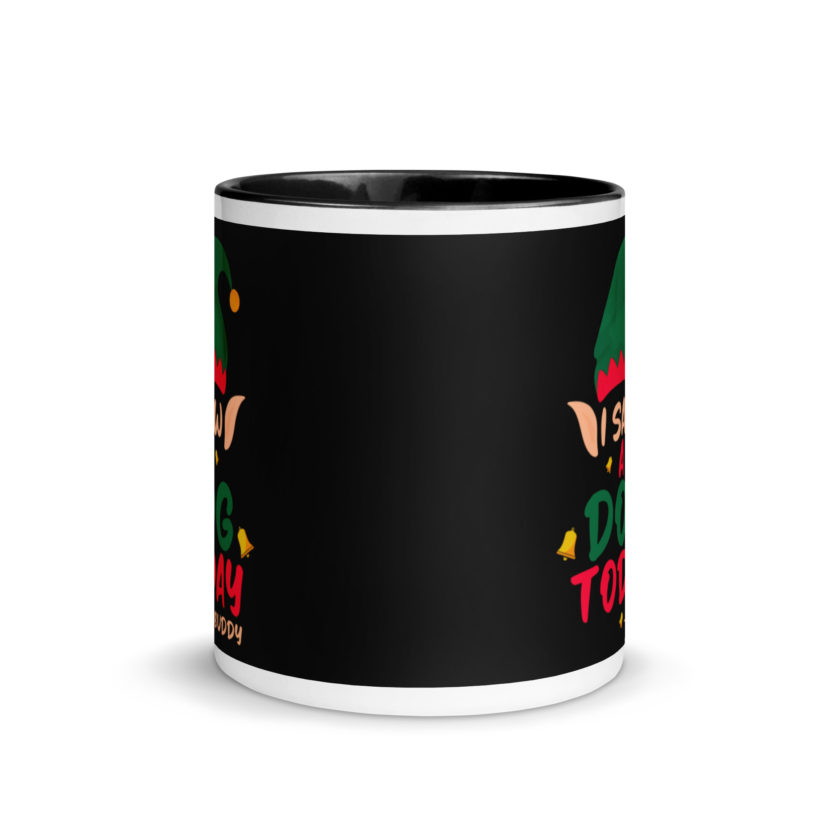 I saw a dog today! -Buddy the Elf, Elf Mug with Color Inside - Image 3