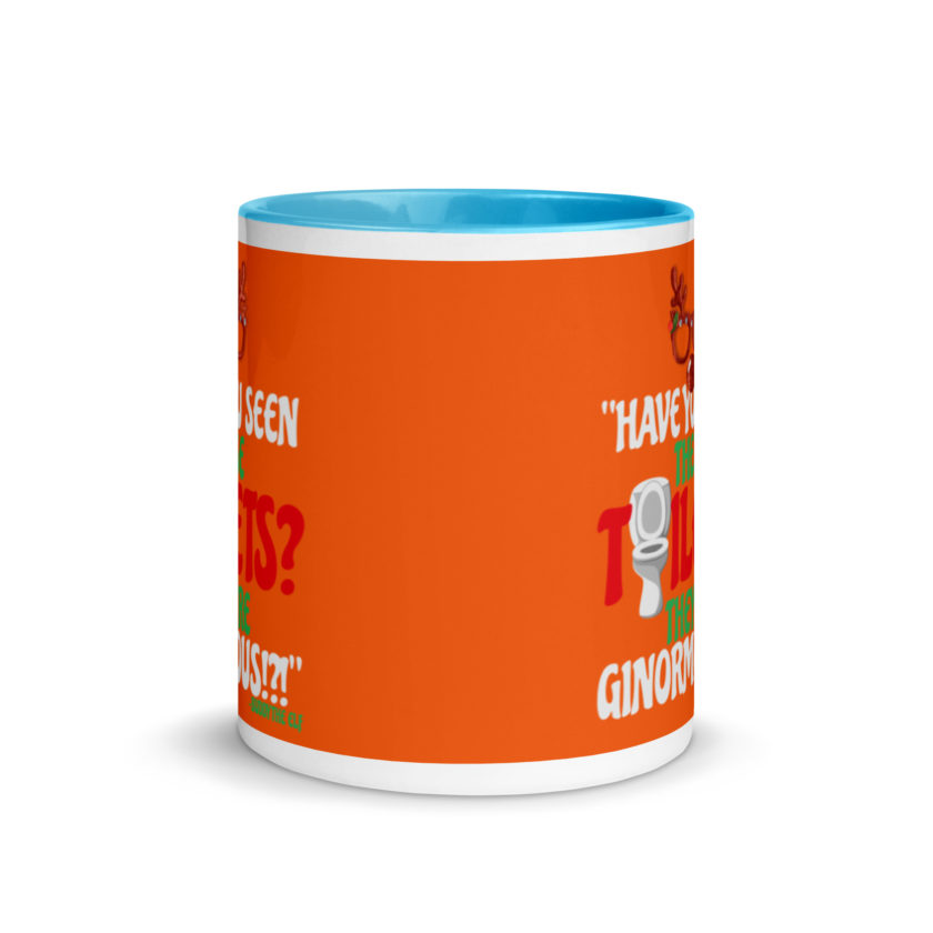 Have you seen these toilets? They're GINORMOUS!?! -Buddy the Elf, Elf Mug with Color Inside - Image 11
