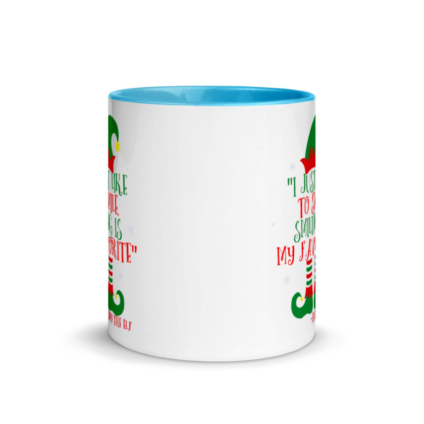 I just like to smile. Smiling is my favorite -Buddy the Elf, Elf Mug with Color Inside - Image 11