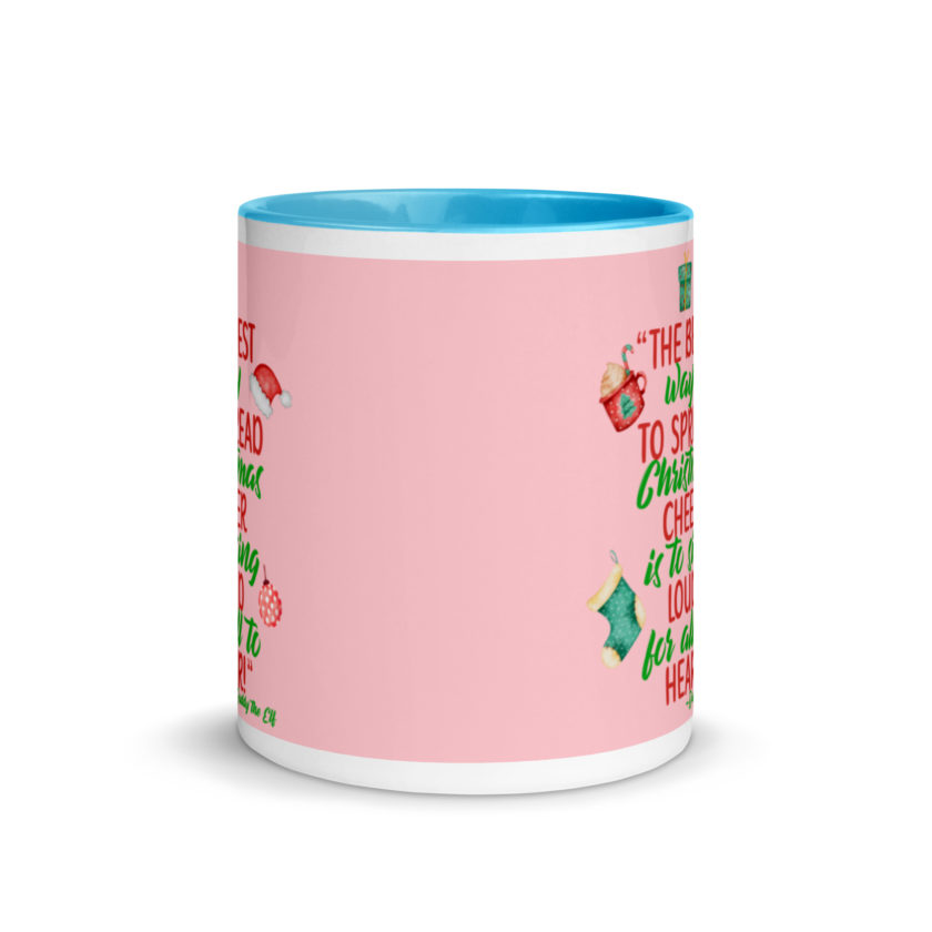 The best way to spread Christmas cheer is to sing loud for all to hear! -Buddy the Elf, Elf Mug with Color Inside - Image 12