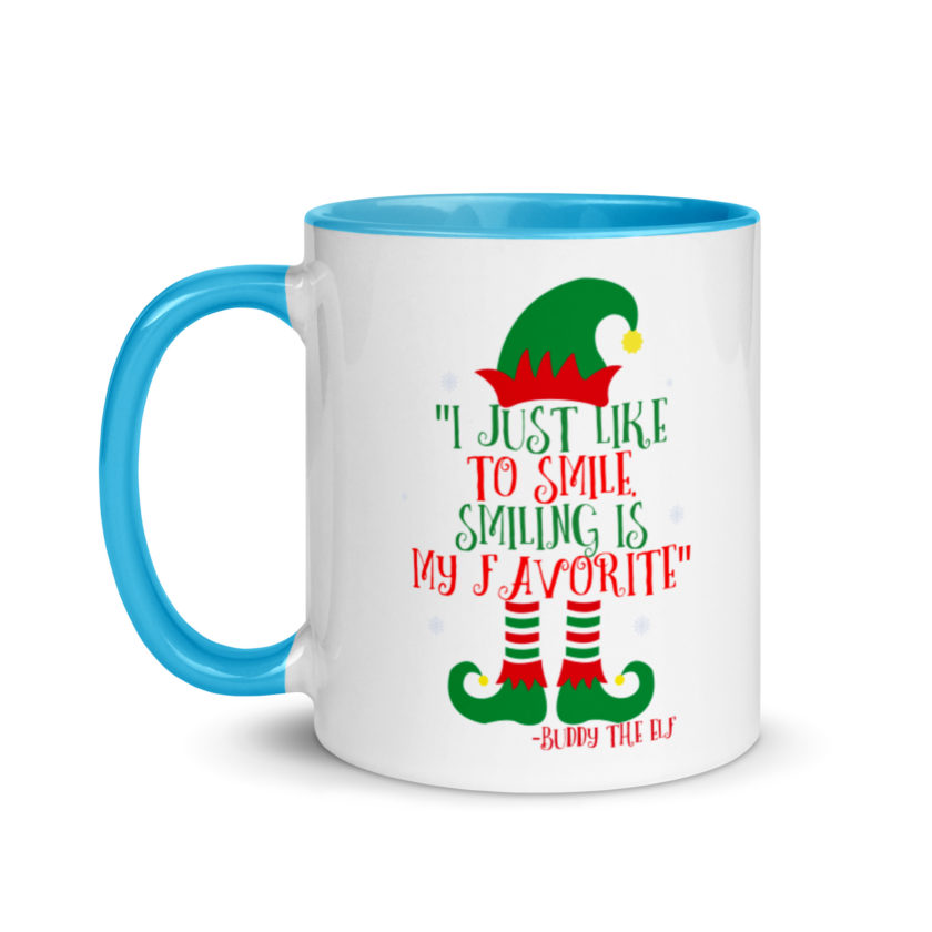 I just like to smile. Smiling is my favorite -Buddy the Elf, Elf Mug with Color Inside - Image 12