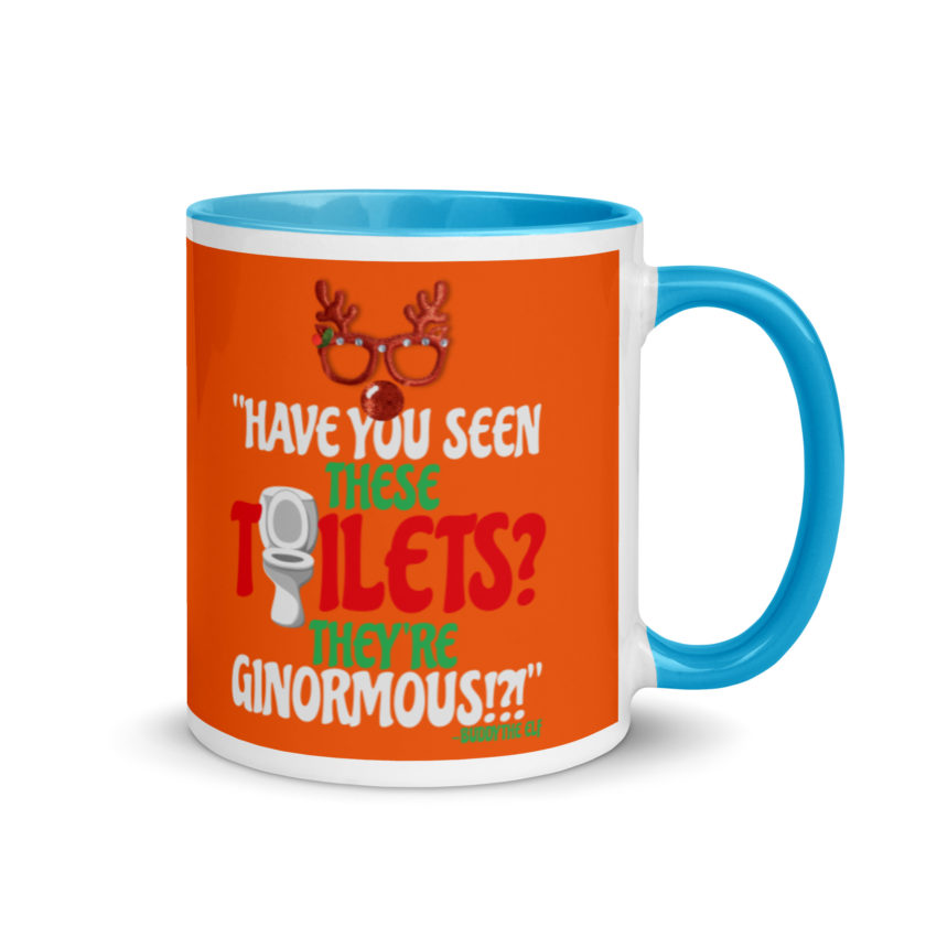 Have you seen these toilets? They're GINORMOUS!?! -Buddy the Elf, Elf Mug with Color Inside - Image 10