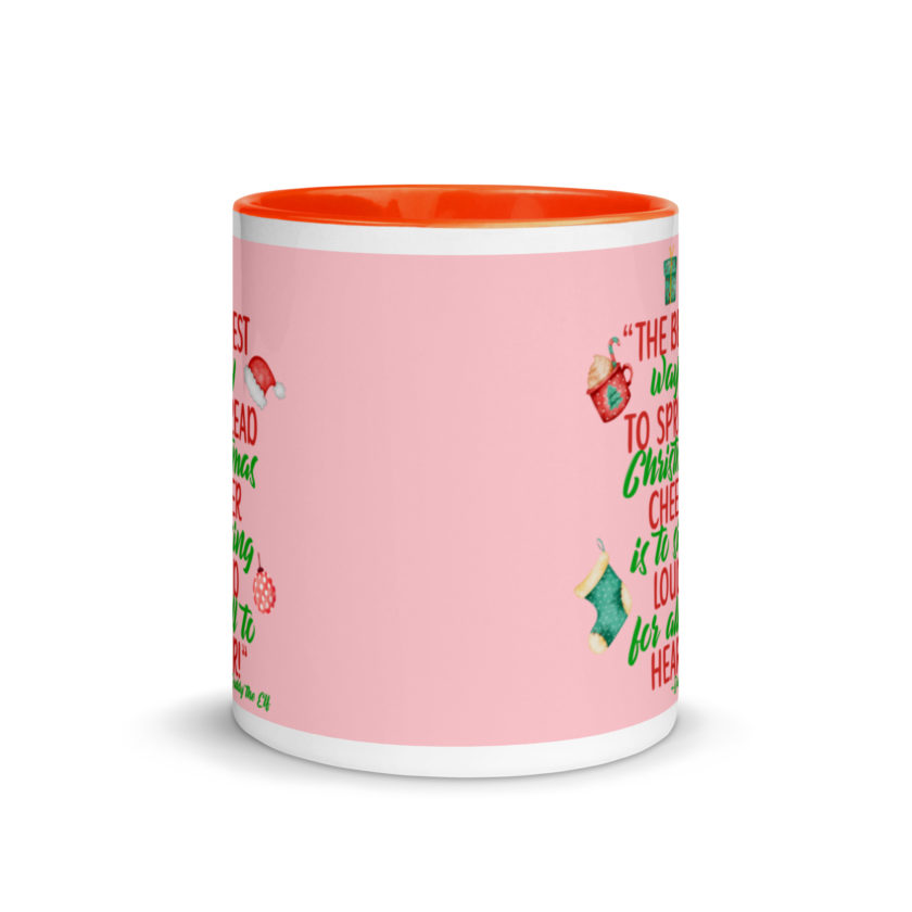 The best way to spread Christmas cheer is to sing loud for all to hear! -Buddy the Elf, Elf Mug with Color Inside - Image 9