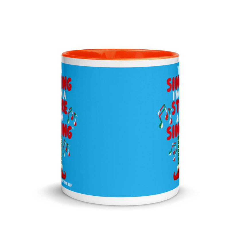 I'm singing! I'm in a store and I'm singing! -Buddy the Elf, Elf Mug with Color Inside - Image 9