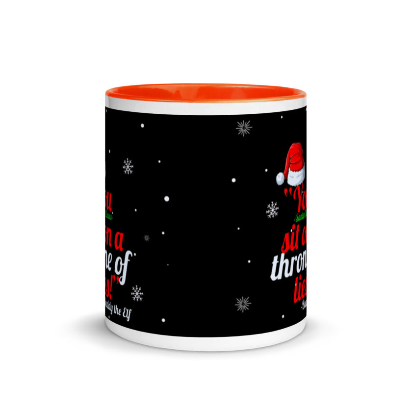 You  sit on a throne of lies! -Buddy the Elf, Elf Mug with Color Inside - Image 8