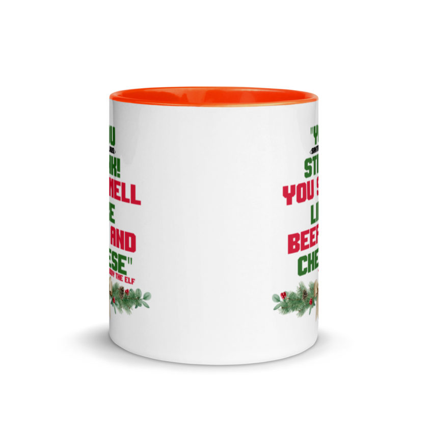 You  Stink! You smell like beef and cheese -Buddy the Elf, Elf Mug with Color Inside - Image 8