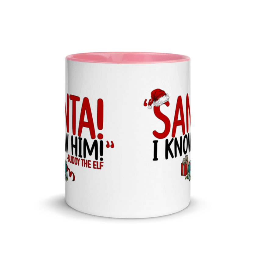 Santa! I know him! -Buddy the Elf, Elf Mug with Color Inside - Image 14