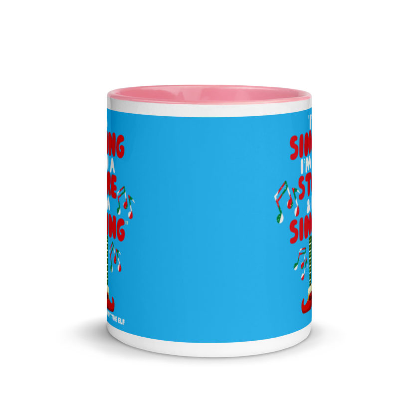 I'm singing! I'm in a store and I'm singing! -Buddy the Elf, Elf Mug with Color Inside - Image 14