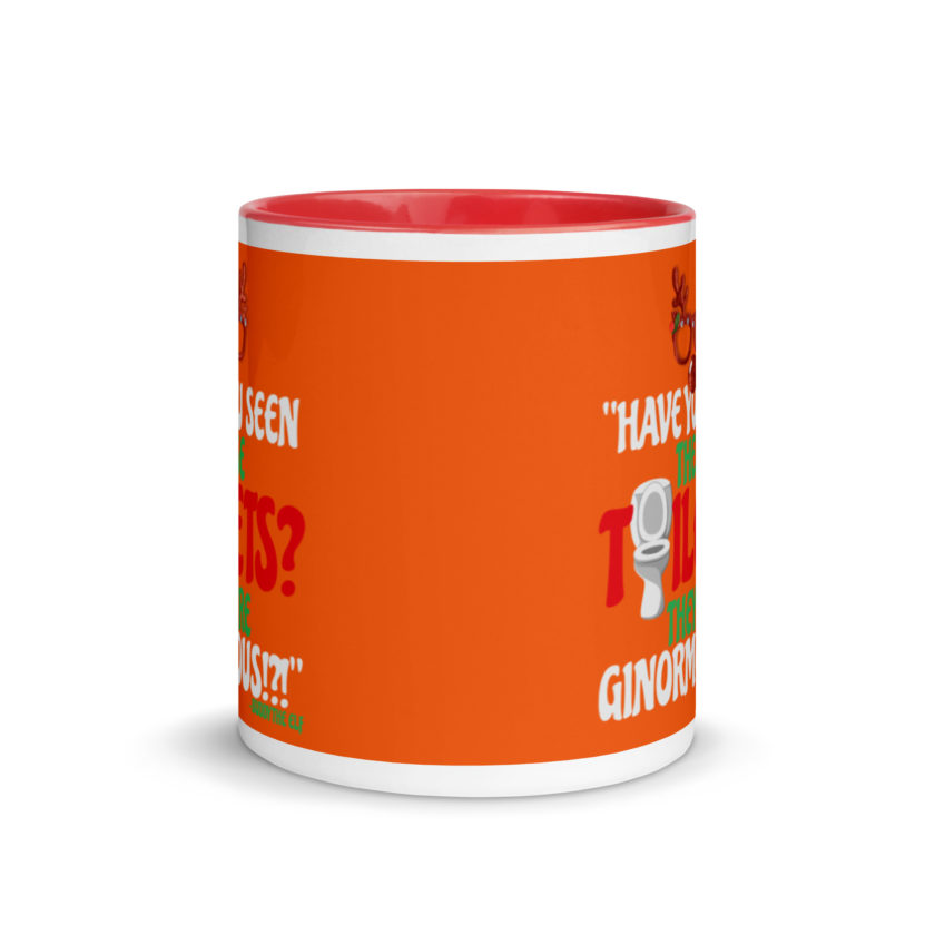 Have you seen these toilets? They're GINORMOUS!?! -Buddy the Elf, Elf Mug with Color Inside - Image 6