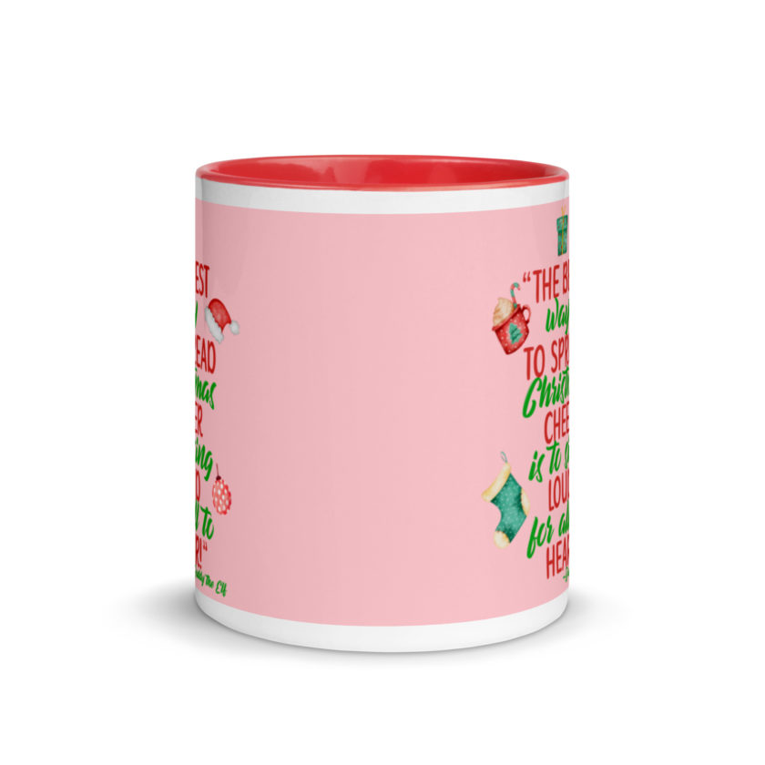 The best way to spread Christmas cheer is to sing loud for all to hear! -Buddy the Elf, Elf Mug with Color Inside - Image 6